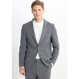 Altınyıldız Classics Slim Fit Dar Kesim Kırlangıç Yaka Çizgili Kapak Cepli Esnek Koyu Gri Takım Elbise - Koyu - Gri - 50 - 6 Drop