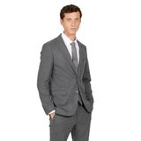 ALTINYILDIZ CLASSICS Slim Fit Dar Kesim Kırlangıç Yaka Çizgili Takım Elbise, Renk Koyu Gri, Beden 48-6 Drop