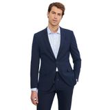 ALTINYILDIZ CLASSICS Slim Fit Dar Kesim Kırlangıç Yaka Desenli Takım Elbise, Renk Lacivert, Beden 46-6 Drop
