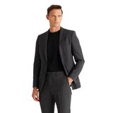 ALTINYILDIZ CLASSICS Slim Fit Dar Kesim Kırlangıç Yaka Desenli Yünlü Takım Elbise, Renk Antrasit, Beden 48-6 Drop