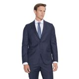 ALTINYILDIZ CLASSICS Slim Fit Dar Kesim Kırlangıç Yaka%100 Yünlü Çizgili Takım Elbise, Lacivert, 46-6 Drop