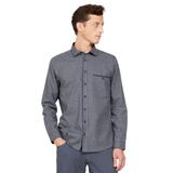 ALTINYILDIZ CLASSICS Slim Fit Dar Kesim Klasik Yaka Kareli Gömlek, Renk Lacivert-Gri, Beden S
