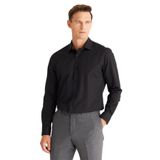 ALTINYILDIZ CLASSICS Slim Fit Dar Kesim Klasik Yaka Pamuklu Armürlü Gömlek, Renk Siyah, Beden S