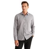 ALTINYILDIZ CLASSICS Slim Fit Dar Kesim Klasik Yaka Pamuklu Armürlü Gömlek