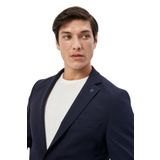 ALTINYILDIZ CLASSICS Slim Fit Dar Kesim Mono Yaka Desenli Takım Elbise, Renk Lacivert, Beden 56-6 Drop