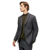 ALTINYILDIZ CLASSICS Slim Fit Dar Kesim Mono Yaka Desenli Takım Elbise, Renk Siyah-Antrasit, Beden 46-6 Drop