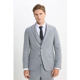 ALTINYILDIZ CLASSICS Slim Fit Dar Kesim Mono Yaka Desenli Yelekli Takım Elbise, Renk Gri, Beden 50-6 Drop