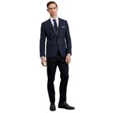 ALTINYILDIZ CLASSICS Slim Fit Dar Kesim Mono Yaka Desenli Yelekli Takım Elbise, Renk Lacivert, Beden 46-6 Drop