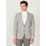 ALTINYILDIZ CLASSICS Slim Fit Dar Kesim Mono Yaka Desenli Yünlü Ceket, Renk Gri, Beden 50-6 Drop