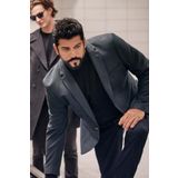 ALTINYILDIZ CLASSICS Slim Fit Dar Kesim Mono Yaka Desenli Yünlü Ceket, Renk Yeşil, Beden 54-6 Drop