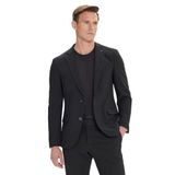 ALTINYILDIZ CLASSICS Slim Fit Dar Kesim Mono Yaka Gofre Desenli Takım Elbise, Renk Siyah, Beden 46-6 Drop