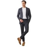ALTINYILDIZ CLASSICS Slim Fit Dar Kesim Mono Yaka Kareli Klasik Takım Elbise, Renk Antrasit-Lacivert, Beden 46-6 Drop