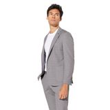 ALTINYILDIZ CLASSICS Slim Fit Dar Kesim Mono Yaka Seyahat Çantalı Desenli Takım Elbise, Renk Bej, Beden 46-6 Drop