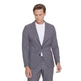 ALTINYILDIZ CLASSICS Slim Fit Dar Kesim Mono Yaka Seyahat Çantalı Desenli Takım Elbise, Renk Siyah Fume, Beden 46-6 Drop