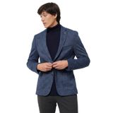 ALTINYILDIZ CLASSICS Slim Fit Dar Kesim Mono Yaka Takipli Kareli Ceket, Renk Lacivert-Beyaz, Beden 46-6 Drop