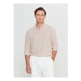ALTINYILDIZ CLASSICS Slim Fit Düğmeli Yaka Bej Erkek Gömlek ACE020252165_BEJ