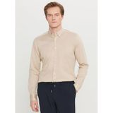 ALTINYILDIZ CLASSICS Slim Fit Düğmeli Yaka Gömlek, L, 5003307572, Bej, Erkek