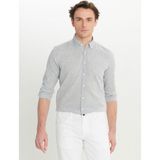 Altınyıldız Classics Slim Fit Düğmeli Yaka Gri Erkek Gömlek ACE020252224_GRI
