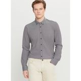 Altınyıldız Classics Slim Fit Düğmeli Yaka Gri Erkek Gömlek ACE020261468_GRI