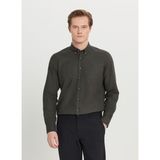 Altınyıldız Classics Slim Fit Düğmeli Yaka Haki Erkek Gömlek ACE020261519_HAK