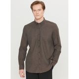 Altınyıldız Classics Slim Fit Düğmeli Yaka Kahve Erkek Gömlek ACE020261519_KHV