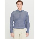 Altınyıldız Classics Slim Fit Düğmeli Yaka Lacivert Erkek Gömlek ACE020261468_LAC