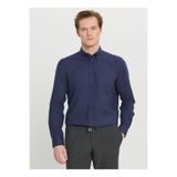 Altınyıldız Classics Slim Fit Düğmeli Yaka Lacivert Erkek Gömlek ACE020261519_LAC