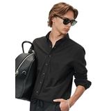 ALTINYILDIZ CLASSICS Slim Fit Düğmeli Yaka Oxford Gömlek, M, 5002867054, Siyah, Erkek