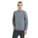 ALTINYILDIZ CLASSICS Standart Fit Normal Kesim Bisiklet Yaka Jakarlı Triko Kazak, Renk Gri, Beden 3XL
