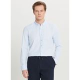 Altınyıldız Classics Tailored Fit Düğmeli Yaka Açık Mavi Erkek Gömlek ACE020261599_AMV