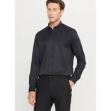ALTINYILDIZ CLASSICS Tailored Fit Düğmeli Yaka Gömlek, XL, 5003300809, Siyah, Erkek