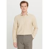 ALTINYILDIZ CLASSICS Tailored Fit İtalyan Yaka Gömlek, M, 5003307073, Bej, Erkek