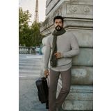 ALTINYILDIZ CLASSICS Tam Balıkçı Yaka Standart Triko Erkek Kazak Ekru S