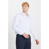 Altınyıldız Classics Ütü Gerektirmeyen %100 Pamuk Slim Fit Klasik Yaka Gömlek - Gri - Beyaz