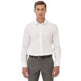 ALTINYILDIZ CLASSICS Ütü Gerektirmeyen Non-iron Slim Fit Dar Kesim Pamuk Armürlü Gömlek, 2XL, 4A2000000011, Beyaz, Erkek