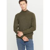 ALTINYILDIZ CLASSICS Yarım Balıkçı Yaka Kazak, 2XL, 5003307646, Haki, Erkek