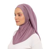 Altobeh Hazır Lüks Pratik Hijablı Şifon Şal - Açık Maron