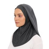 Altobeh Hazır Lüks Pratik Hijablı Şifon Şal - Füme