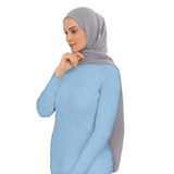 Altobeh Hazır Lüks Pratik Hijablı Şifon Şal - Gri