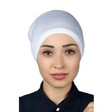 Altobeh Hazır Pratik Geçmeli Lastikli Tesettür Bone - Beyaz