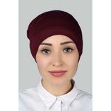Altobeh Hazır Pratik Geçmeli Lastikli Tesettür Bone - Bordo