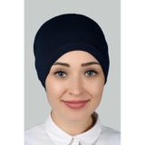 Altobeh Hazır Pratik Geçmeli Lastikli Tesettür Bone - Lacivert