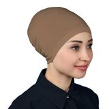 Altobeh Hazır Pratik Geçmeli Lastikli Tesettür Bone, Toprak