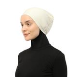 ALTOBEH Hazır Pratik Geçmeli Lastikli Tesettür Türban Bone - Krem, Altobeh, Tek Beden