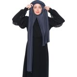 Altobeh Hazır Pratik Geçmeli Lüks Organik Düz Penye Şal Çapraz Hizalı-Füme - Standart