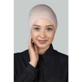 Altobeh Hazır Pratik Geçmeli Uzun Boru Tesettür Bonesi - Bej