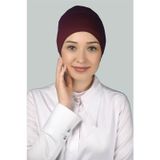 Altobeh Hazır Pratik Geçmeli Uzun Boru Tesettür Bonesi - Bordo