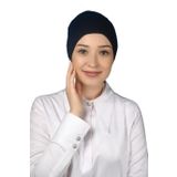 Altobeh Hazır Pratik Geçmeli Uzun Boru Tesettür Bonesi - Lacivert