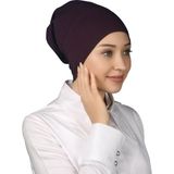 Altobeh Hazır Pratik Geçmeli Uzun Boru Tesettür Bonesi - Mürdüm - Standart