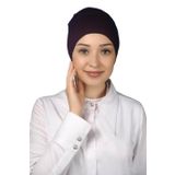Altobeh Hazır Pratik Geçmeli Uzun Boru Tesettür Bonesi - Mürdüm